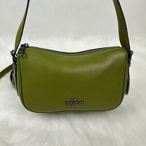 Coach Kailey Shoulder/Crossbody Bag In Leather/Bright Olive CY707 NWT